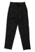 Men's black ripstop pants with elastic waist and drawstring, tapered legs