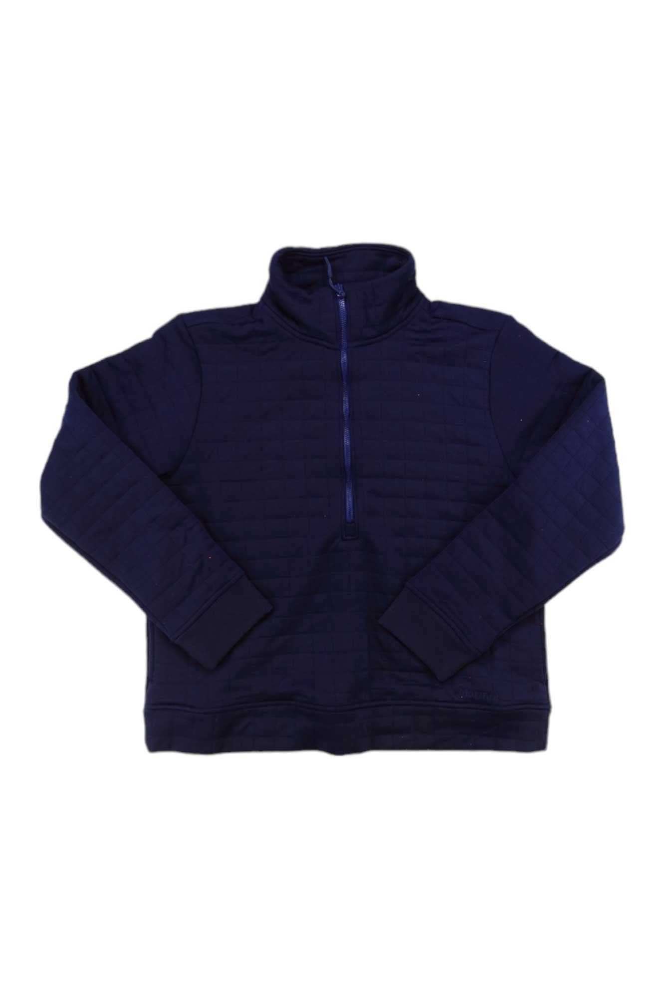 The Womens Roice 1/2 Zip is a navy blue, long-sleeve fleece pullover with a quilted texture and quarter-zip collar, displayed flat on a white background.