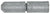 A close-up side view of a single, gray Shimano 7- and 8-Speed Chain Pin from a 3 pack, with a pointed tip and cylindrical shape, set against a white background.