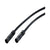 Two black Shimano Di2 EW-SD50 Tube Wires with cylindrical connectors are arranged diagonally and parallel on a white background, perfect as electronic bike components.