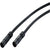 The Shimano Di2 EW-SD50 Electric Wire, shown in black with cylindrical male and female connectors on a white background, is compatible with Shimano Di2 systems.