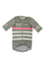 Rapha RCC aero cycling jersey, grey with white stripes and pink zip placket
