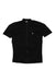Men's merino SS jersey in black, chest pocket and zip front