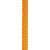 A close-up of the bright orange Edelweiss Speleo II 10mm Low Stretch Rope, displayed vertically against a white background. The clear woven texture highlights its suitability for jugging and hauling tasks.