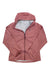 The Black Diamond Womens Treeline Rain Shell is a lightweight, rose-colored climbing jacket with a front zipper and subtle chest logo, displayed flat on a white background.