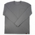 Men's crewneck long-sleeve shirt in heather gray with chest pocket