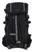 Black Terraframe 65 backpack with roll-top, front webbing straps and buckles