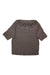Women's Noe elbow-sleeve top, dark taupe, ruched neckline