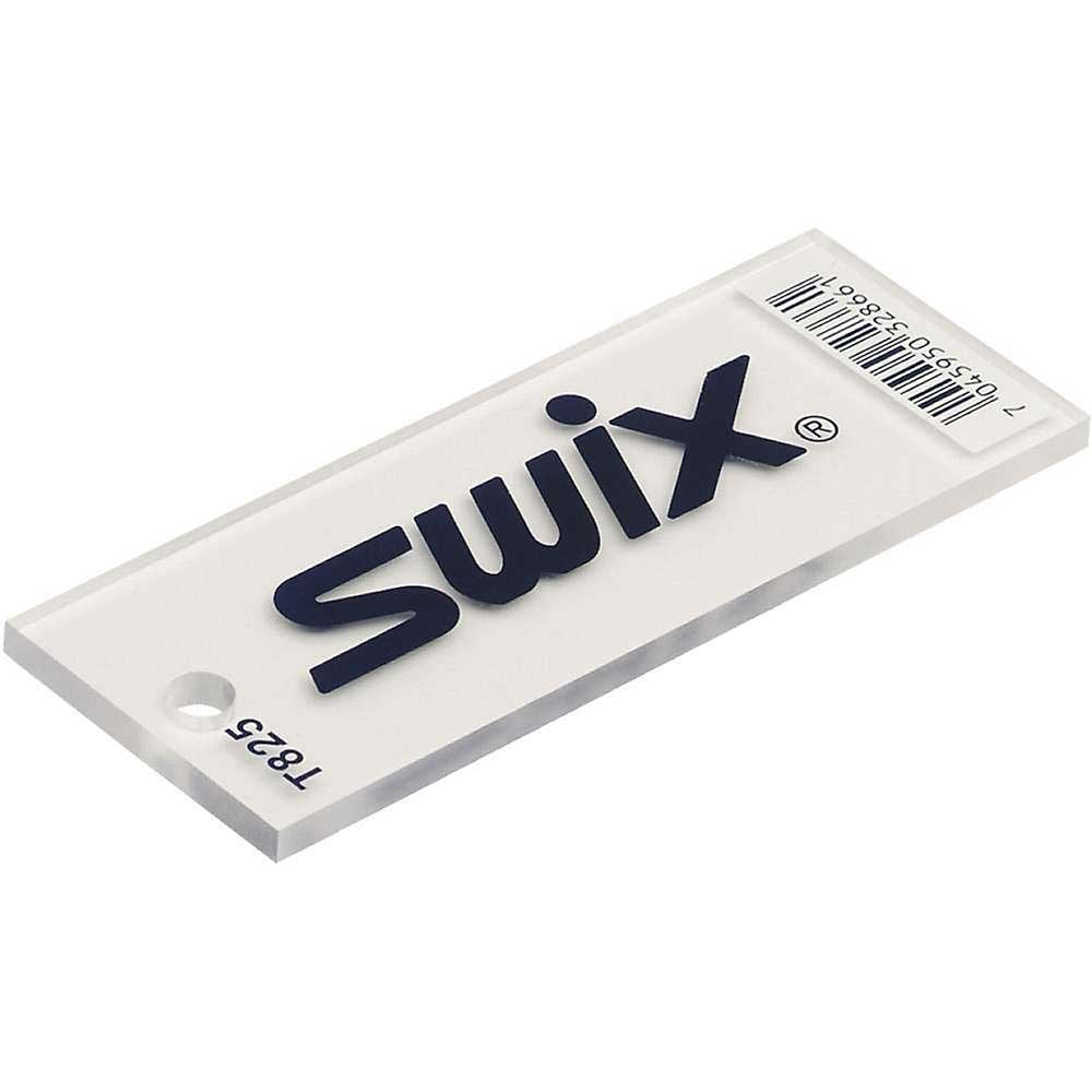 Swix Plexi scraper with clear plastic base and blue Swix logo, 3mm thickness