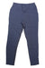 Women's navy-blue pants with elastic waistband and cargo pockets, ankle length