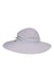 Women’s sun sombrero in light gray, wide brim with domed, gathered crown