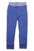 The Helly Hansen Womens Lifa Merino Midweight 3/4 Pant is shown in blue with an elastic waistband bearing the brand name in white, featuring LIFA Stay Warm tech; the slightly wrinkled pants are laid flat on a white background.