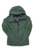 The Black Diamond Womens Highline Stretch Shell Jacket is a green, waterproof, breathable shell with a front zipper, long sleeves, high collar, and PFC-free DWR, shown against a white background.