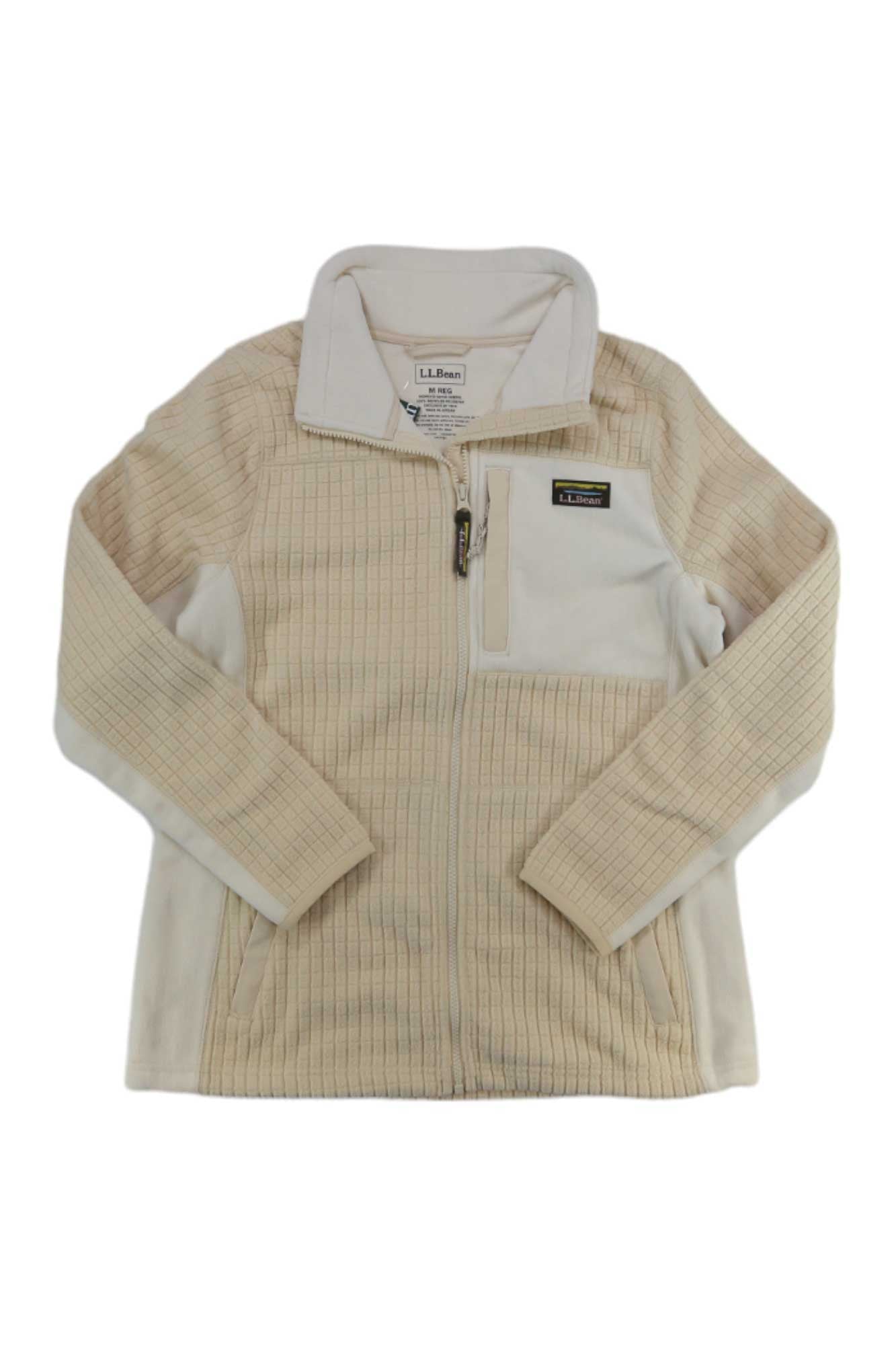 L.L.Bean Womens Windproof Grid Fleece Jacket L.L.Bean