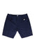 Club Ride Men's MTN Surf 10 Inch Short in navy blue features a knee-length design, 4-way stretch, belt loops, front button closure, and side pockets, shown laid flat on a white background.