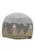 The Sunday Afternoons Kids Graphic Series Beanie is a reversible hat with a gray and brown mountain landscape, featuring a howling wolf, trees, and a crescent moon design.