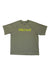 Men's short-sleeve crewneck graphic T-shirt in olive green with Marmot logo on chest