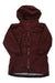 Burgundy hooded full-zip jacket with Rab logo and drawcord hood