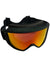 The Giro Index Goggle is a black over-the-glasses model with an orange reflective lens and strap. Featuring anti-fog technology for clear vision, it displays the Giro brand name on the lens—ideal for slopes and snowy conditions.