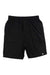 The Glyder Mens Sequoia 7 Inch Short is a pair of plain black fitness shorts made from AIRFLEX fabric with an elastic waistband, displayed flat on a white background.