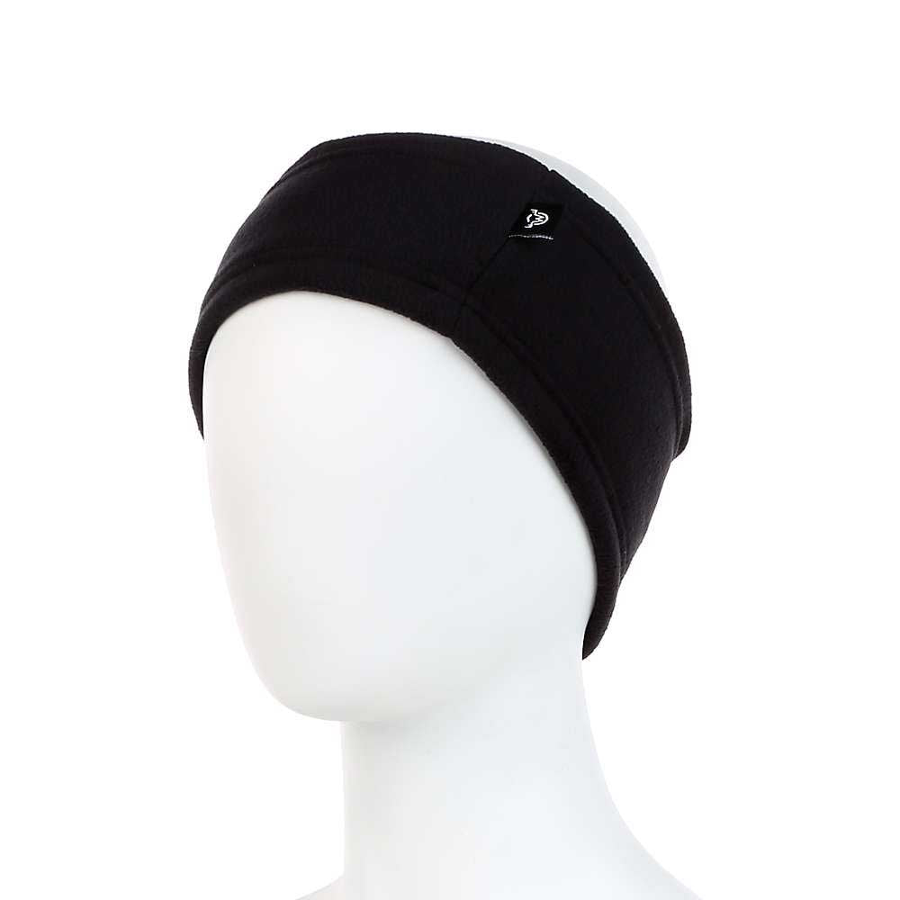 Moosejaw Trailcraft earband, black knit with small logo patch