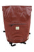 The Osprey Arcane Roll Top Waterproof 18 Bag is a brown recycled nylon backpack with a large top flap, front zipper pocket, adjustable black straps, and a laptop sleeve, shown against a white background.