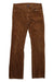 Women's brown corduroy regular pants with button fly and front pockets