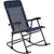 The ALPS Mountaineering Breeze Rocker Chair features a blue and gray design, sturdy metal frame, breathable mesh seat and backrest, and armrests—ideal for relaxing comfortably during your camping adventures.