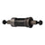 The MSW ST100 Bottom Bracket features a black and silver design, square-taper spindle, threaded ends, and side bolts. It measures 73 x 122.5mm, is made in China, and is perfect for biking—shown isolated on a white background.