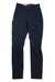 The Fjallraven Womens Abisko Winter Stretch Trouser is a pair of dark blue stretch trousers for women featuring front zipper pockets and a small round logo patch on the left thigh.