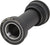 Black MTB bottom bracket with stainless bearing and flanged cup, front ring detail