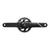 The TruVativ Descendant Carbon Eagle DUB Crankset is a black crankset with a single chainring and two arms, features "DESCENDANT" branding, sleek design, and is compatible with SRAM DUB setups.