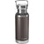 The Dometic Thermo Bottle 480 features stainless steel construction, a matte brown finish, and a silver screw-on lid with handle. Its Dometic logo near the base makes it ideal for camping adventures.