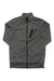 The Spyder Mens Active Full Zip Sweater Jacket in gray, made from quick-drying polyester, has a stand-up collar, black zipper, chest logo, and “Spyder” on the shoulder. This lightweight fleece is displayed flat on a white background.