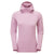 The Montane Women's Protium Lite Hooded Fleece is a light pink, long-sleeve midlayer with a quarter-zip front and subtle texture, providing lightweight warmth for outdoor adventures. Shown on a plain white background.