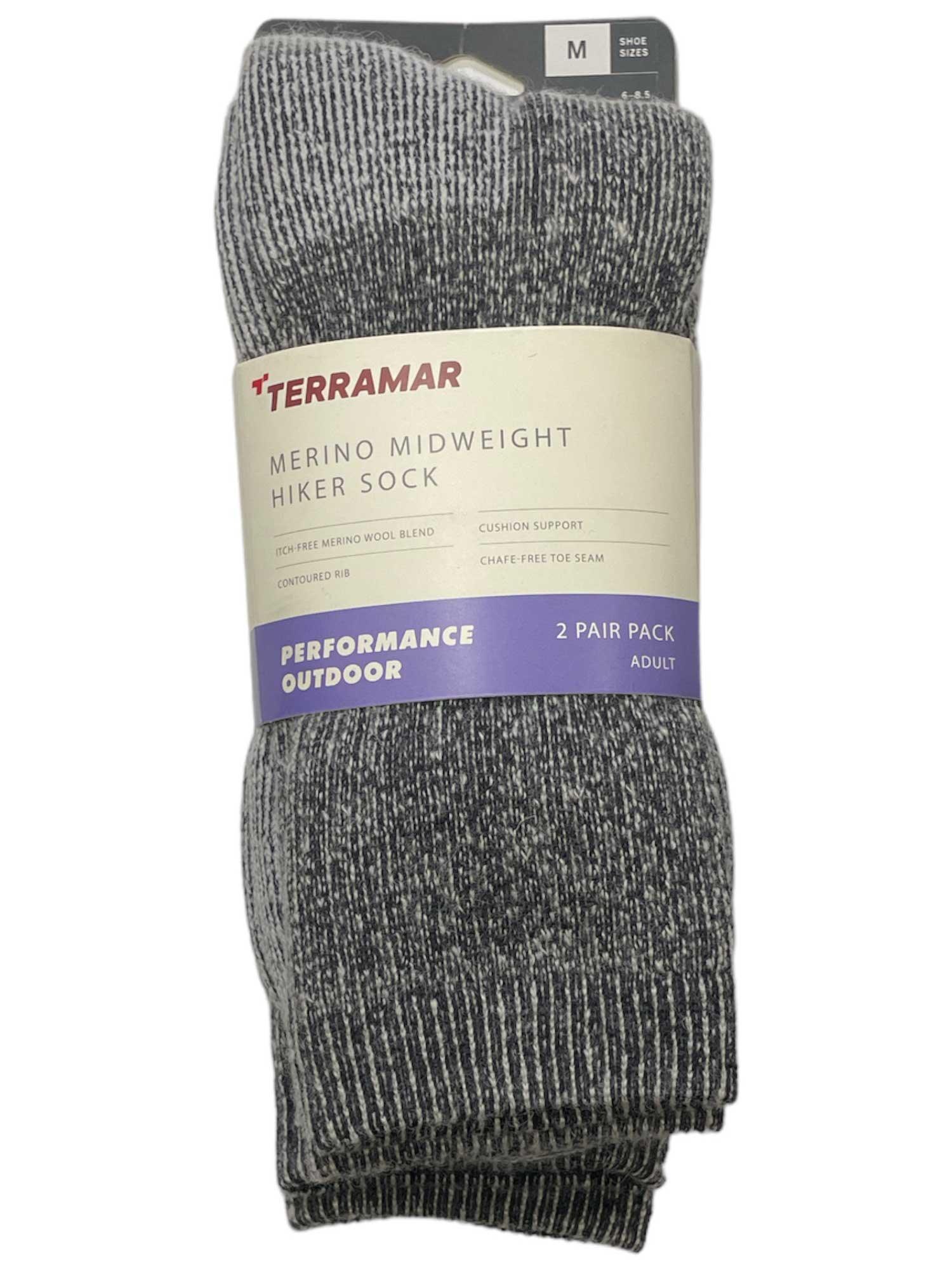 Terramar Merino Mid Weight Hiker Sock 2 Pack Terramar