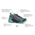 The SCARPA Women's Ribelle Run GTX Waterproof Trail Running Shoes offer gray and turquoise style, GORE-TEX waterproof lining, 4mm drop, no-slip rubber sole, breathable mesh, dynamic protection insert, and total control for grip and precision.