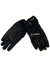 A pair of black Camp USA Geko Guide Gloves with reinforced palms, yellow stitching, and Velcro wrist straps are displayed side by side on a white background.
