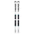 A pair of Head Junior WCR Rebel Team Skis, white with black and blue accents and HEAD's logo, seen from above with bindings attached, featuring advanced Graphene technology.
