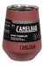 The CamelBak SST Vacuum Insulated 12oz Wine Tumbler features stainless steel construction, a rose finish, a clear spill-resistant lid, and is part of the Horizon Collection.