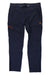 The Outdoor Research Mens Cirque Lite Pant in navy blue features a black belt, orange zipper accents, and an OR logo on the right thigh, shown against a white background.