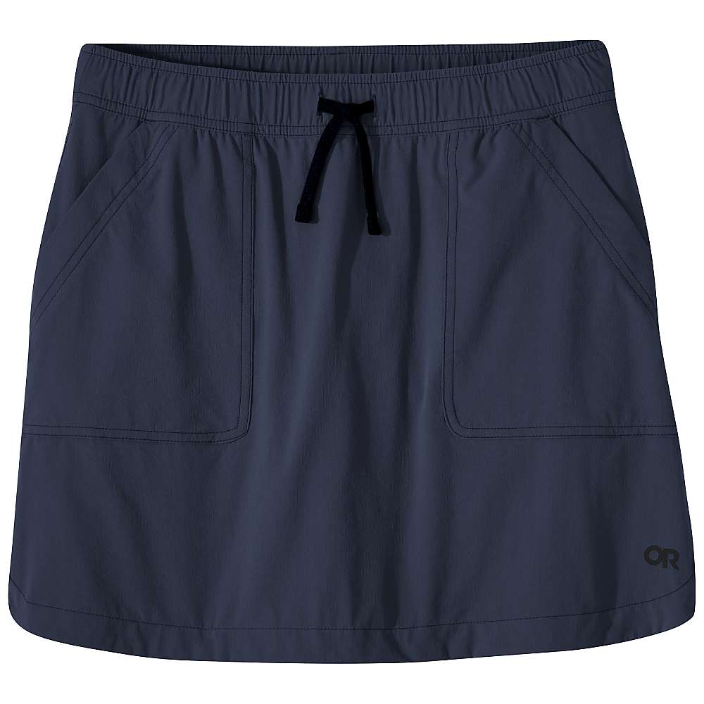 Outdoor Research Ferrosi skort, navy blue, elastic waistband with drawstring, front pockets