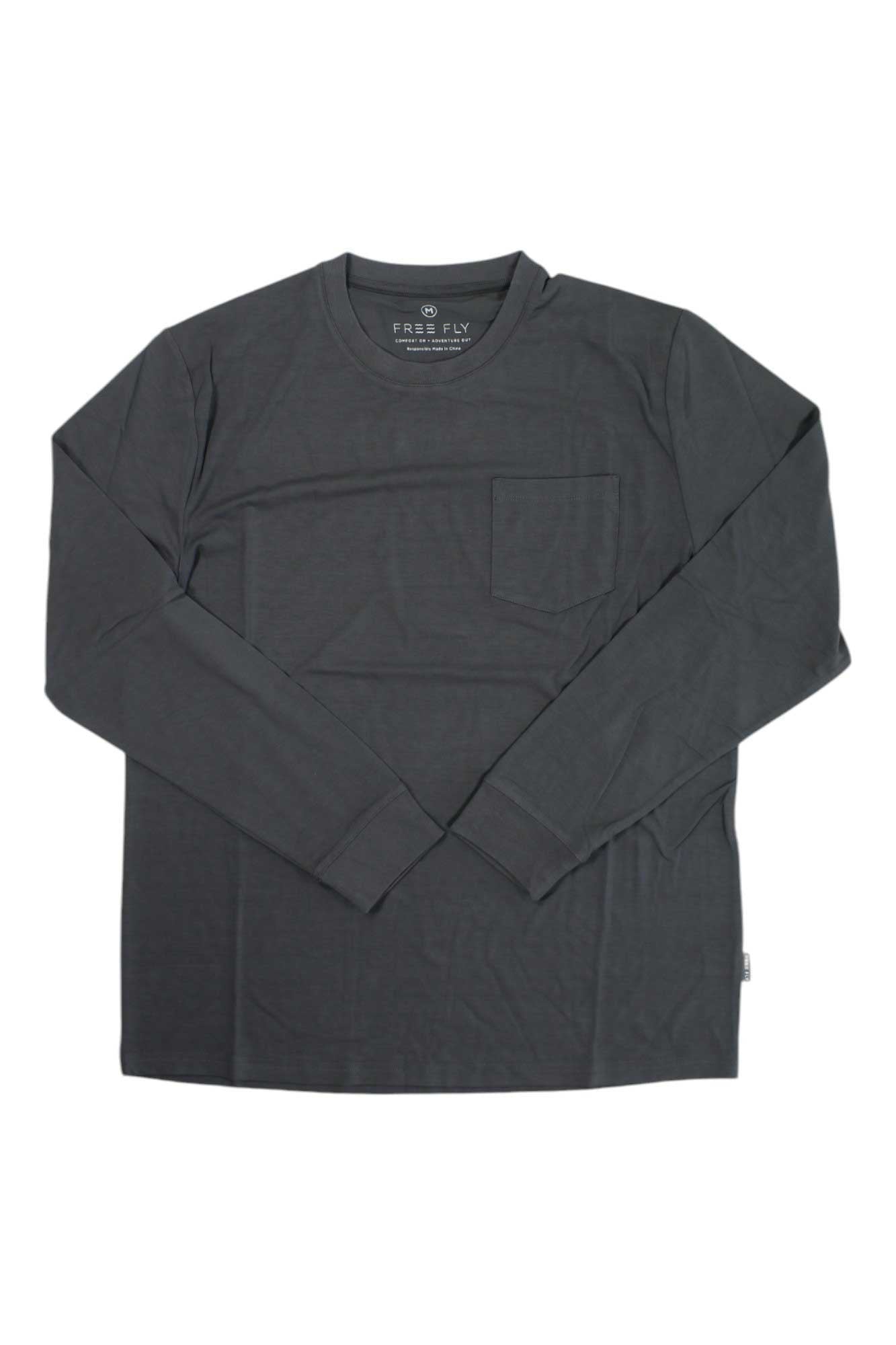 Free Fly Mens Bamboo Flex LS Pocket Tee Free Fly