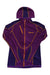 The Hooded Betty Baselayer Top is a purple and dark blue outdoor hoodie with orange seams, a front zipper, chest pocket, and the Marmot logo on the chest.