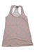 The Corbeaux Women's Racerback Tank is a light pink, UPF 50+ athletic-fit top with a light blue geometric tribal pattern, shown laid flat on a white background.