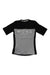 Women's black and grey marl short-sleeve T-shirt with crew neck and MONS Royal logo
