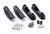 Yakima Q Clips 61-90 includes black plastic mounting brackets, four metal plates, screws, washers, and rubber grommets for a custom fit with Yakima Q Towers and Q Clips—shown arranged on a white background.