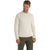 Men's merino cable knit crew sweater, undyed cream, crew neckline and long sleeves