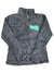 The Women's Re-Tool Snap-T Pullover is a gray Polartec Thermal Pro fleece with a stand-up collar, turquoise chest pocket, and Patagonia logo patch. This relaxed-fit, long-sleeve top is Fair Trade Certified for ethical production.