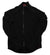 Men's black winter cycling jacket with full front zip and high collar